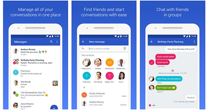 Download Google Messenger and enjoy its new Features